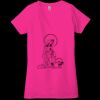 Ladies' Jersey Short-Sleeve Deep V-Neck T-Shirt Thumbnail