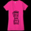 Ladies' Jersey Short-Sleeve Deep V-Neck T-Shirt Thumbnail