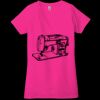 Ladies' Jersey Short-Sleeve Deep V-Neck T-Shirt Thumbnail