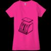 Ladies' Jersey Short-Sleeve Deep V-Neck T-Shirt Thumbnail