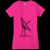 Ladies' Jersey Short-Sleeve Deep V-Neck T-Shirt Thumbnail