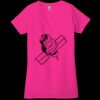 Ladies' Jersey Short-Sleeve Deep V-Neck T-Shirt Thumbnail