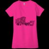 Ladies' Jersey Short-Sleeve Deep V-Neck T-Shirt Thumbnail