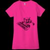 Ladies' Jersey Short-Sleeve Deep V-Neck T-Shirt Thumbnail