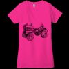 Ladies' Jersey Short-Sleeve Deep V-Neck T-Shirt Thumbnail