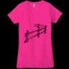 Ladies' Jersey Short-Sleeve Deep V-Neck T-Shirt Thumbnail