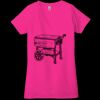 Ladies' Jersey Short-Sleeve Deep V-Neck T-Shirt Thumbnail