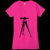 Ladies' Jersey Short-Sleeve Deep V-Neck T-Shirt Thumbnail