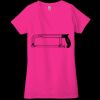 Ladies' Jersey Short-Sleeve Deep V-Neck T-Shirt Thumbnail