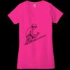 Ladies' Jersey Short-Sleeve Deep V-Neck T-Shirt Thumbnail