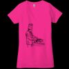 Ladies' Jersey Short-Sleeve Deep V-Neck T-Shirt Thumbnail