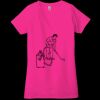 Ladies' Jersey Short-Sleeve Deep V-Neck T-Shirt Thumbnail