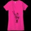 Ladies' Jersey Short-Sleeve Deep V-Neck T-Shirt Thumbnail