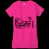 Ladies' Jersey Short-Sleeve Deep V-Neck T-Shirt Thumbnail