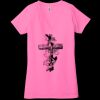Ladies' Jersey Short-Sleeve Deep V-Neck T-Shirt Thumbnail