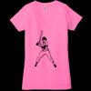 Ladies' Jersey Short-Sleeve Deep V-Neck T-Shirt Thumbnail