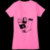 Ladies' Jersey Short-Sleeve Deep V-Neck T-Shirt Thumbnail