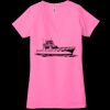 Ladies' Jersey Short-Sleeve Deep V-Neck T-Shirt Thumbnail
