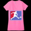 Ladies' Jersey Short-Sleeve Deep V-Neck T-Shirt Thumbnail