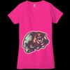 Ladies' Jersey Short-Sleeve Deep V-Neck T-Shirt Thumbnail