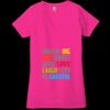 Ladies' Jersey Short-Sleeve Deep V-Neck T-Shirt Thumbnail