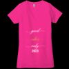 Ladies' Jersey Short-Sleeve Deep V-Neck T-Shirt Thumbnail