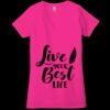 Ladies' Jersey Short-Sleeve Deep V-Neck T-Shirt Thumbnail