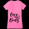 Ladies' Jersey Short-Sleeve Deep V-Neck T-Shirt Thumbnail