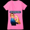 Ladies' Jersey Short-Sleeve Deep V-Neck T-Shirt Thumbnail
