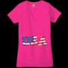 Ladies' Jersey Short-Sleeve Deep V-Neck T-Shirt Thumbnail