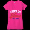 Ladies' Jersey Short-Sleeve Deep V-Neck T-Shirt Thumbnail