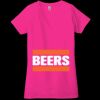 Ladies' Jersey Short-Sleeve Deep V-Neck T-Shirt Thumbnail