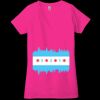 Ladies' Jersey Short-Sleeve Deep V-Neck T-Shirt Thumbnail