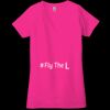 Ladies' Jersey Short-Sleeve Deep V-Neck T-Shirt Thumbnail