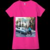 Ladies' Jersey Short-Sleeve Deep V-Neck T-Shirt Thumbnail