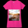 Ladies' Jersey Short-Sleeve Deep V-Neck T-Shirt Thumbnail